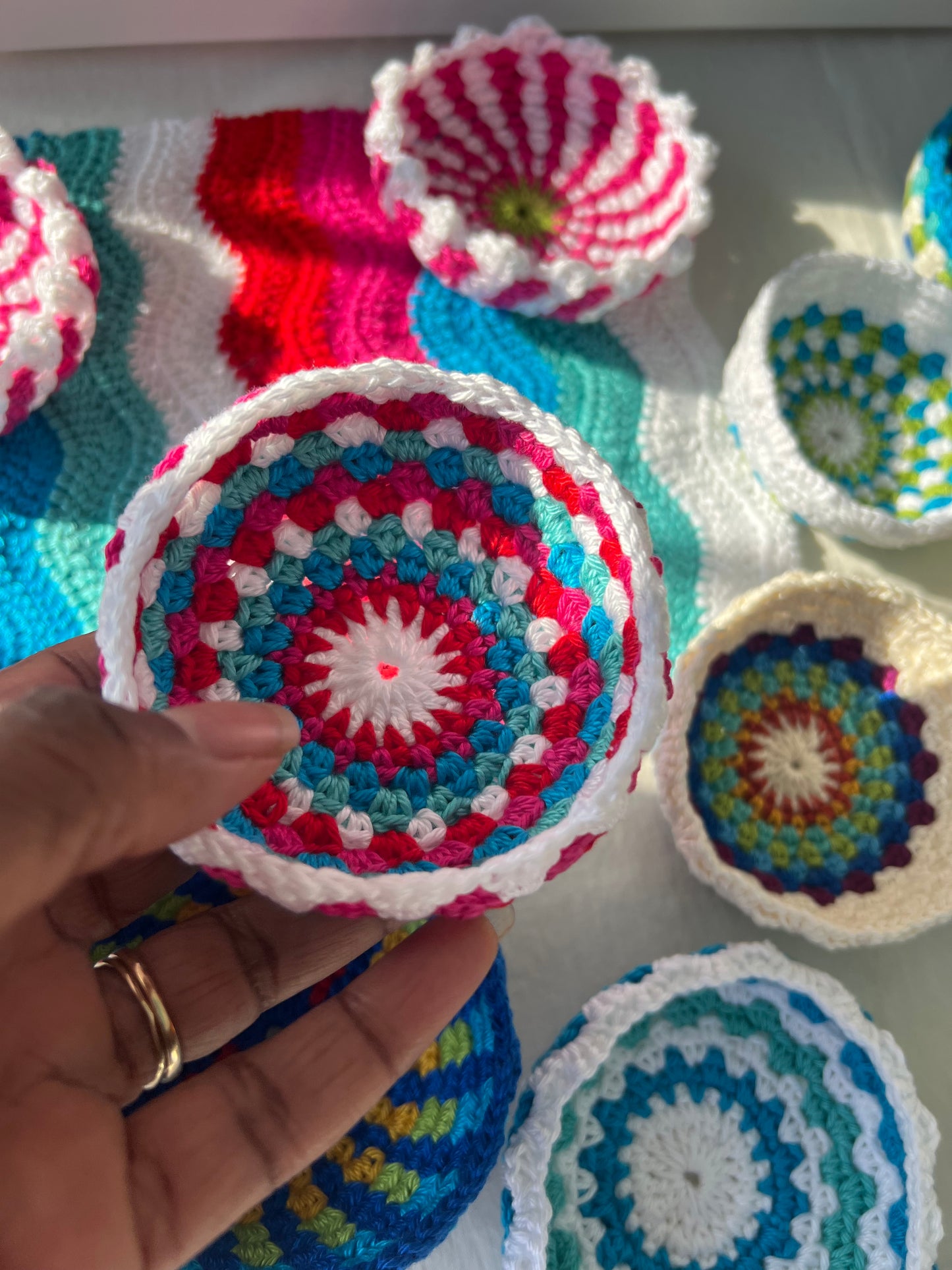 Spring Cheer Mini  Crochet Bowl