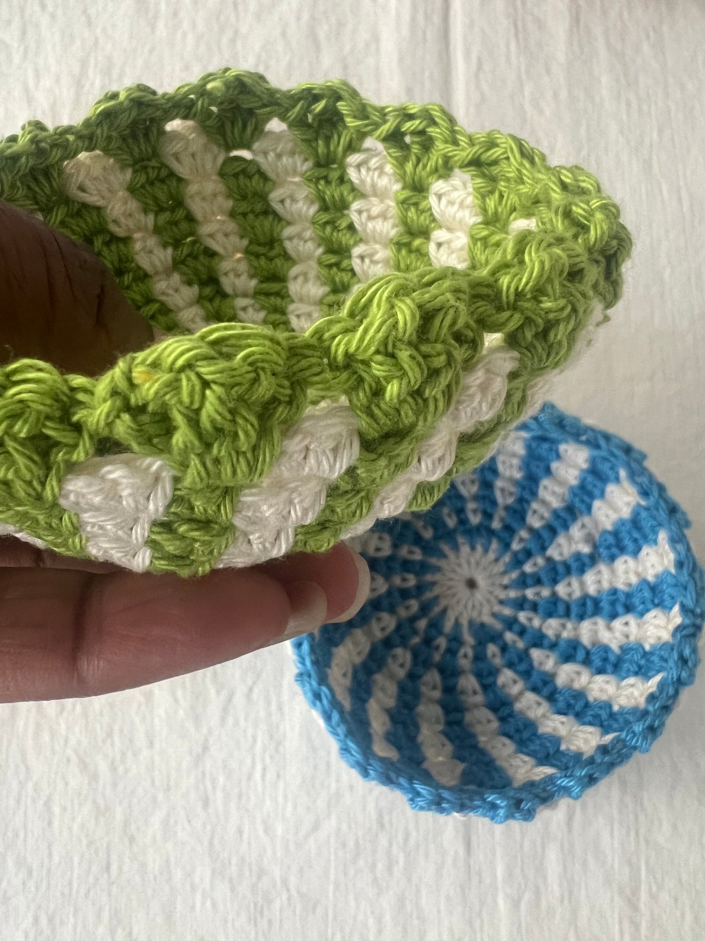 Classy and handmade. Decorative crochet bowls.