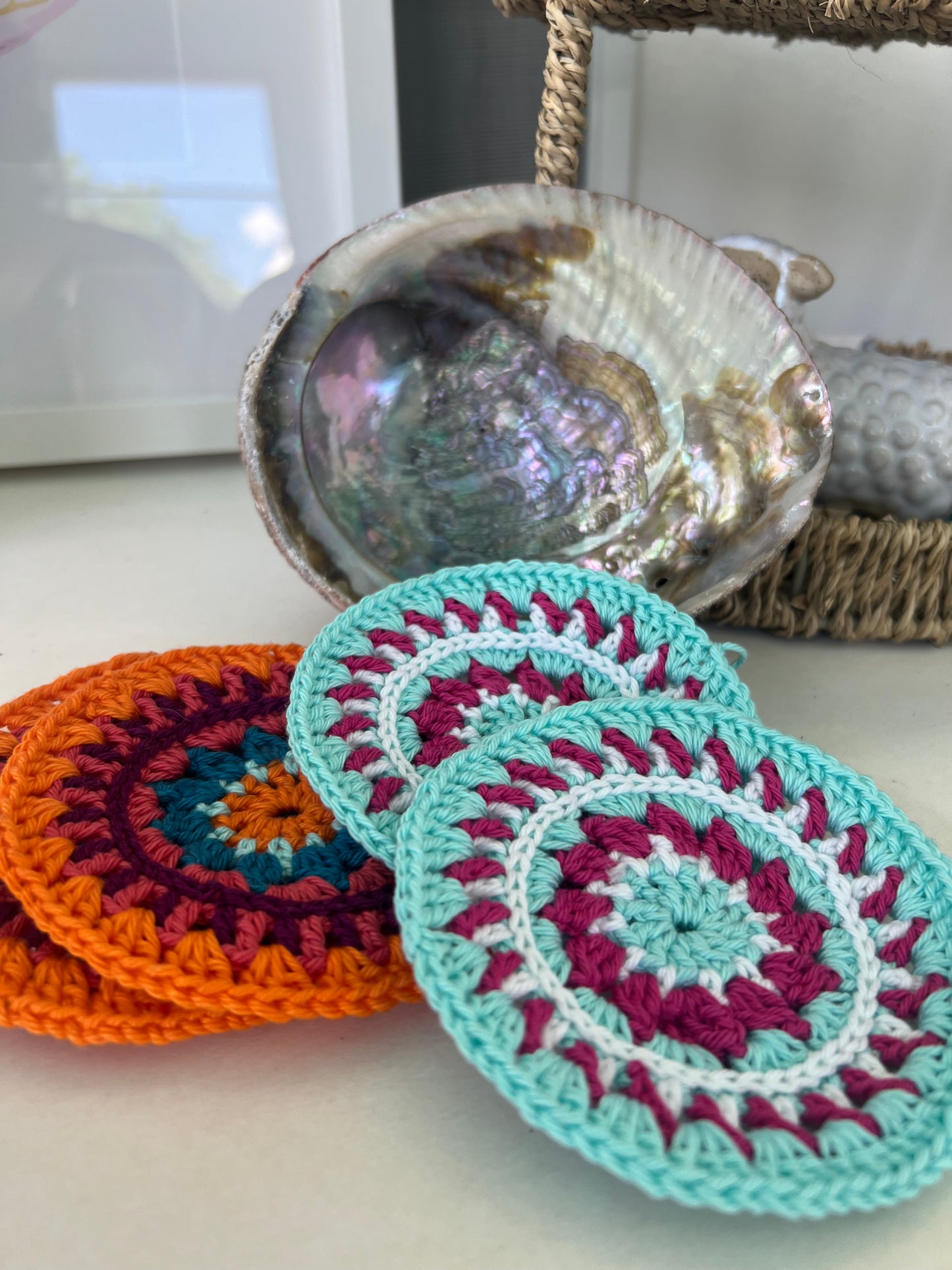 (Copy) Mini Mandala-style Crochet Coasters (Set of 2)
